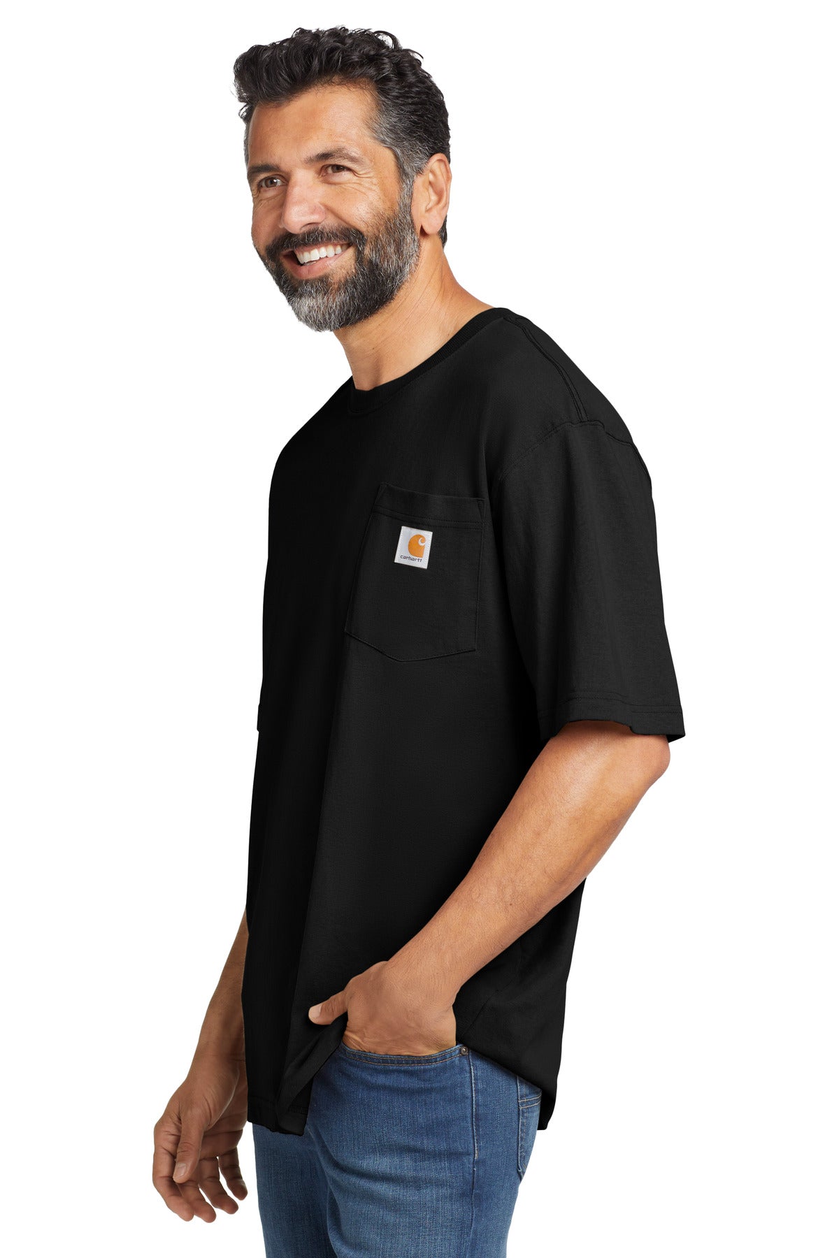 Black Carhartt Workwear Pocket Short Sleeve T-Shirt. CTK87