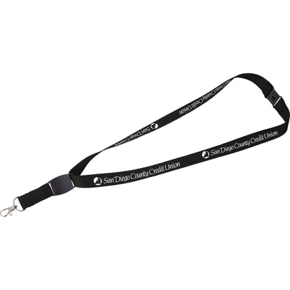 Black Flat Panel Lanyard