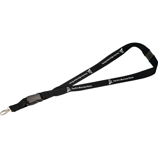 Black Hang In There Lanyard Plus