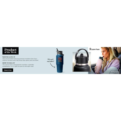 Black Hydro Flask® Travel Bottle w/ Flex Straw Cap 32oz