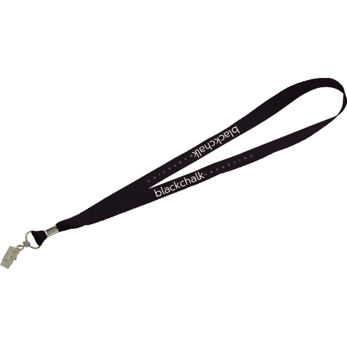 Black Lanyard with Bulldog Clip