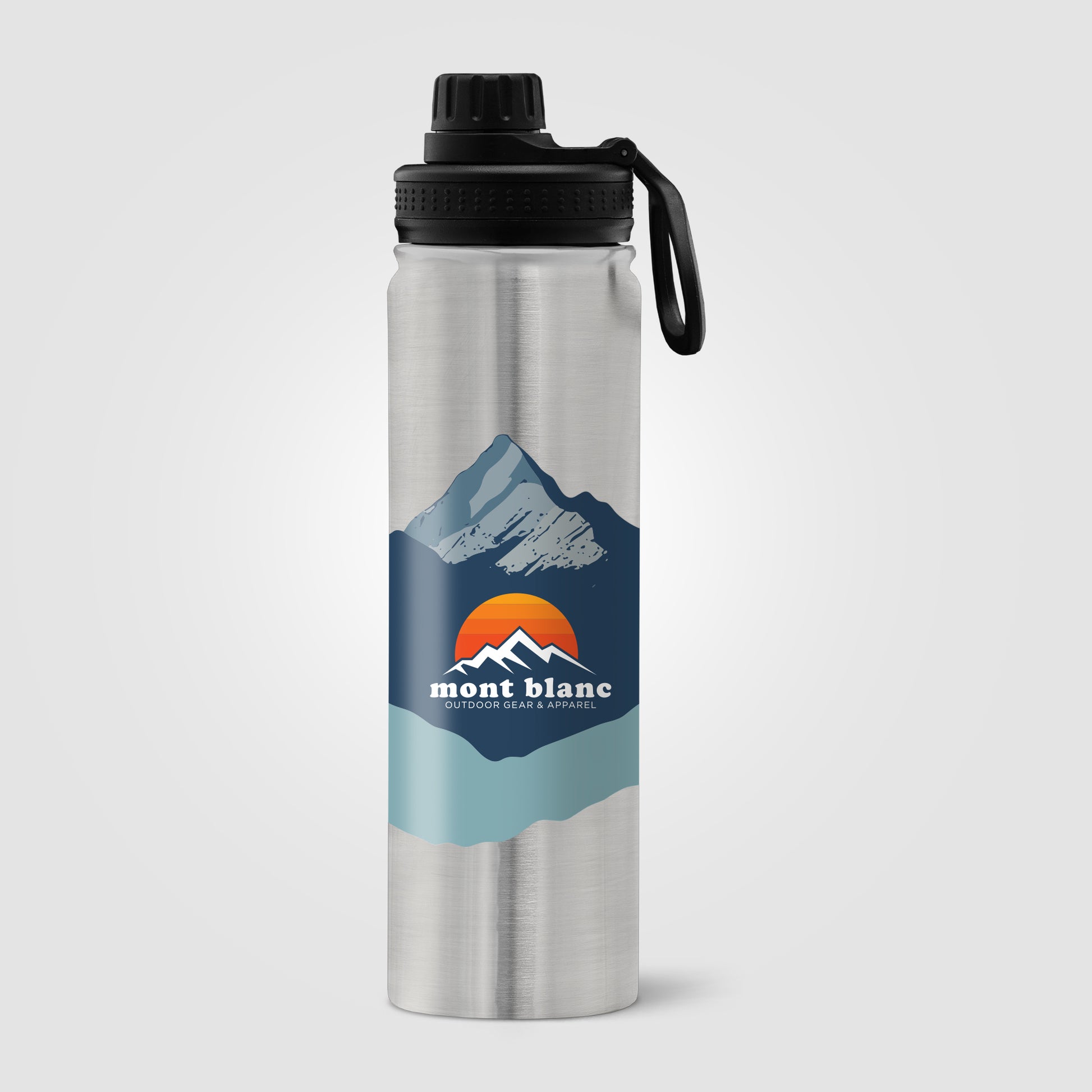 Black (Lid) Alaska - 24 oz. Stainless Steel Double Wall Water Bottle