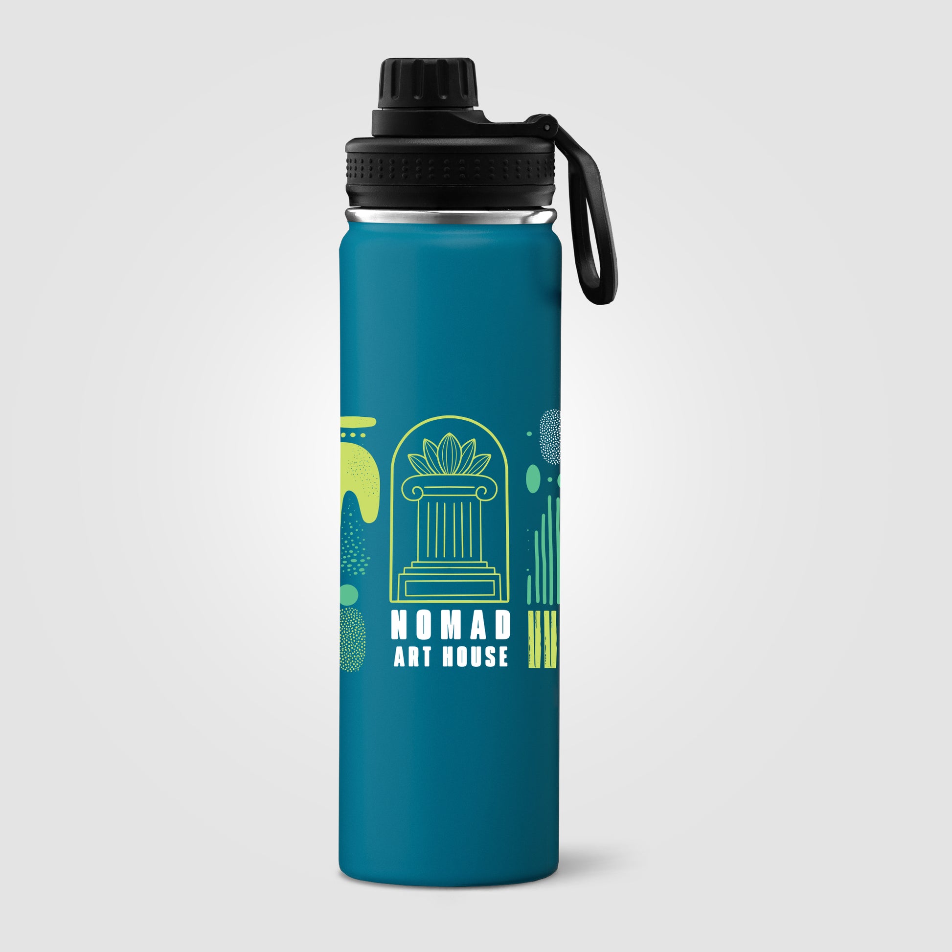 Black (Lid) Alaska - 24 oz. Stainless Steel Double Wall Water Bottle