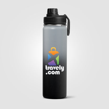 Black (Lid) Alaska Ombre - 24 oz. Stainless Steel Double Wall Water Bottle