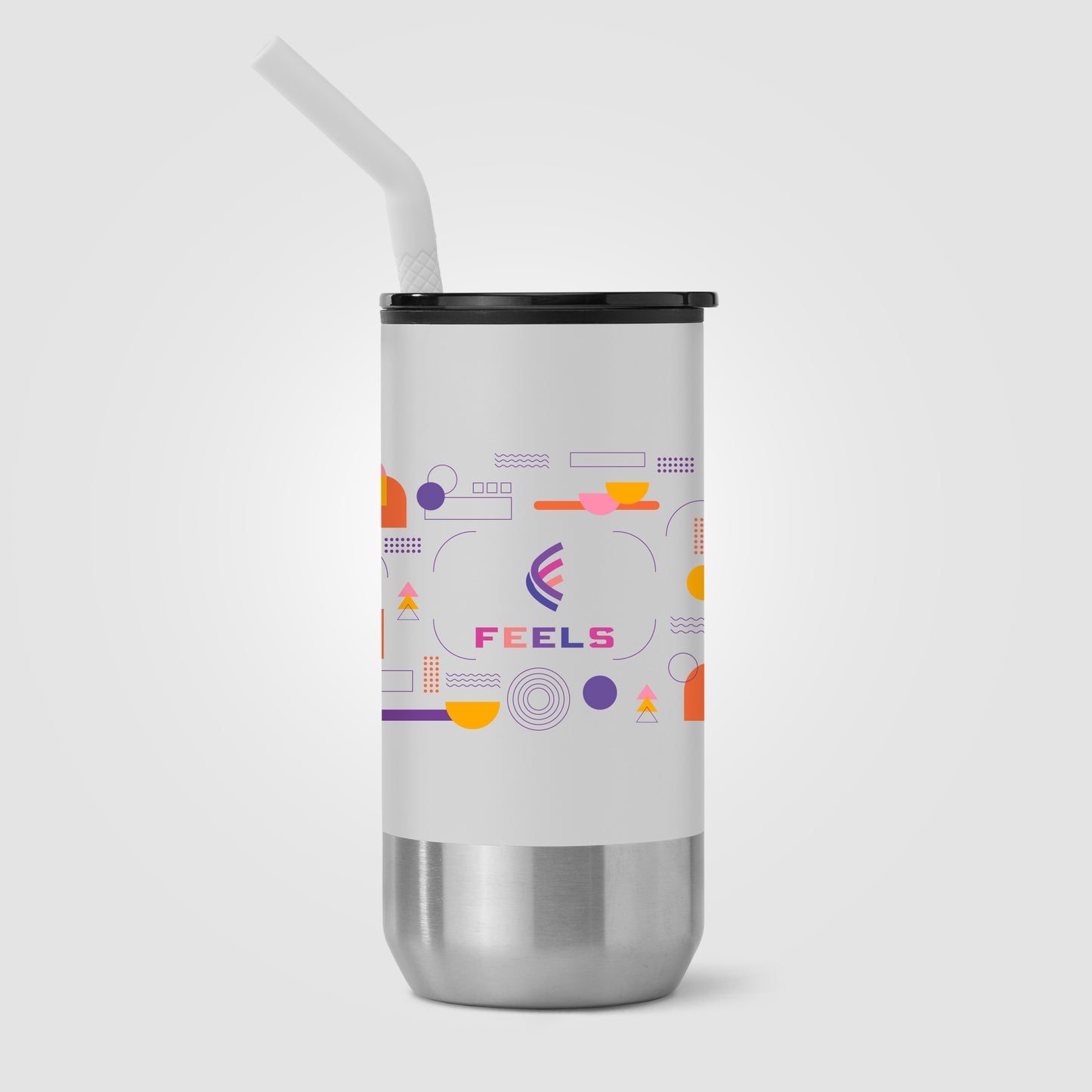 Black (Lid) Atlantis - 16 oz. Double Wall Tumbler - Stainless with Recycled RPP Inner