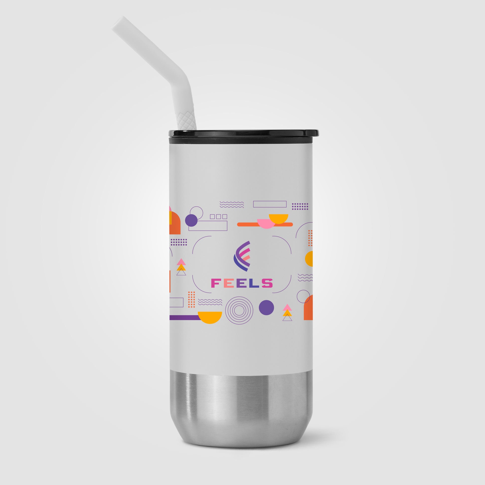 Black (Lid) Atlantis - 16 oz. Double Wall Tumbler - Stainless with Recycled RPP Inner
