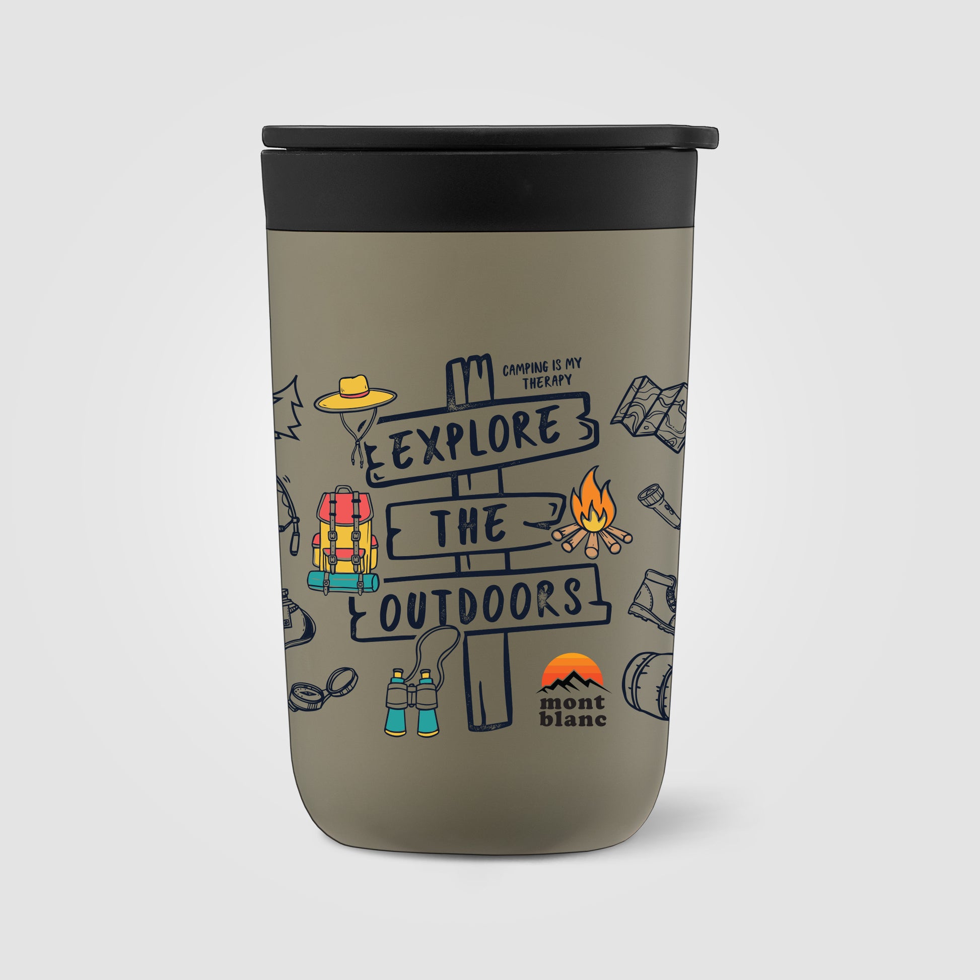 Black (Lid) Discovery - 14 oz. Double Wall Tumbler with Recycled RPP Liner