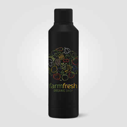 Black (Lid) Olympus - 17 oz. Double Wall Copper-Lined Stainless Steel Bottle with Twist Lid
