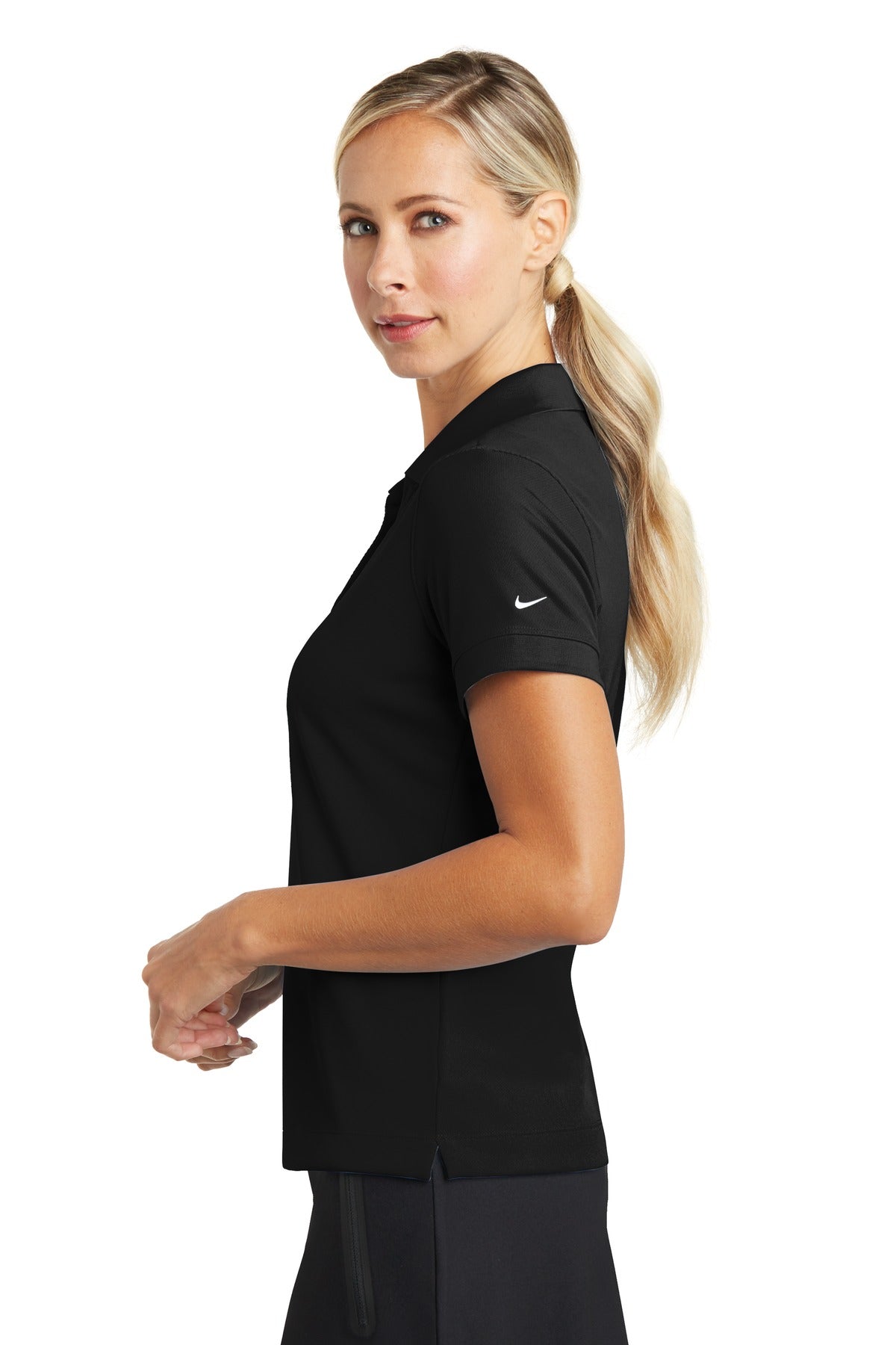 Black Nike Women's Dri-FIT Classic Polo. 286772