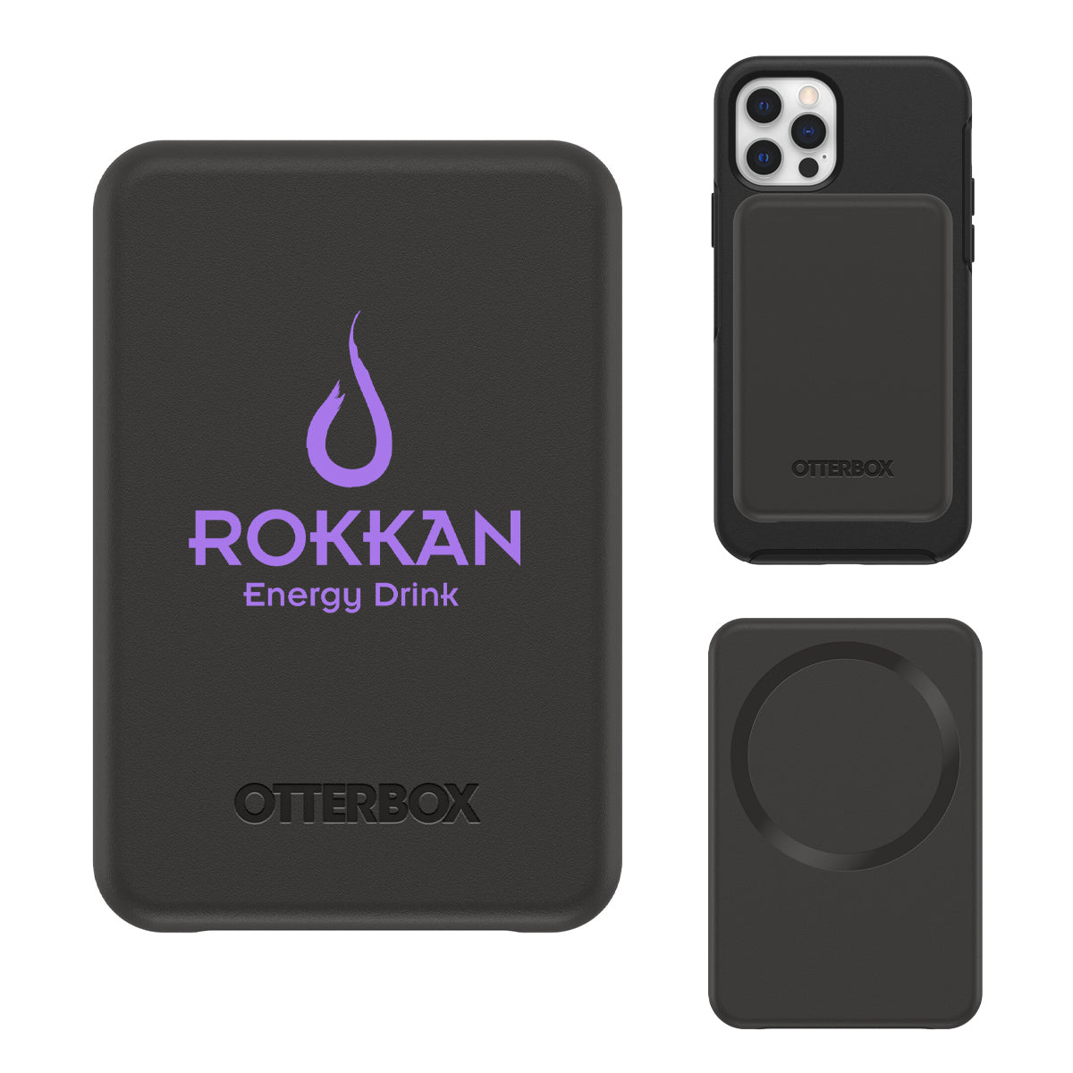 BLACK OtterBox 3000 MAH Wireless Power Bank For Magsafe  grouped