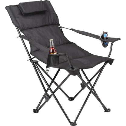 Black Premium Padded Reclining Chair (400lb Capacity) plain