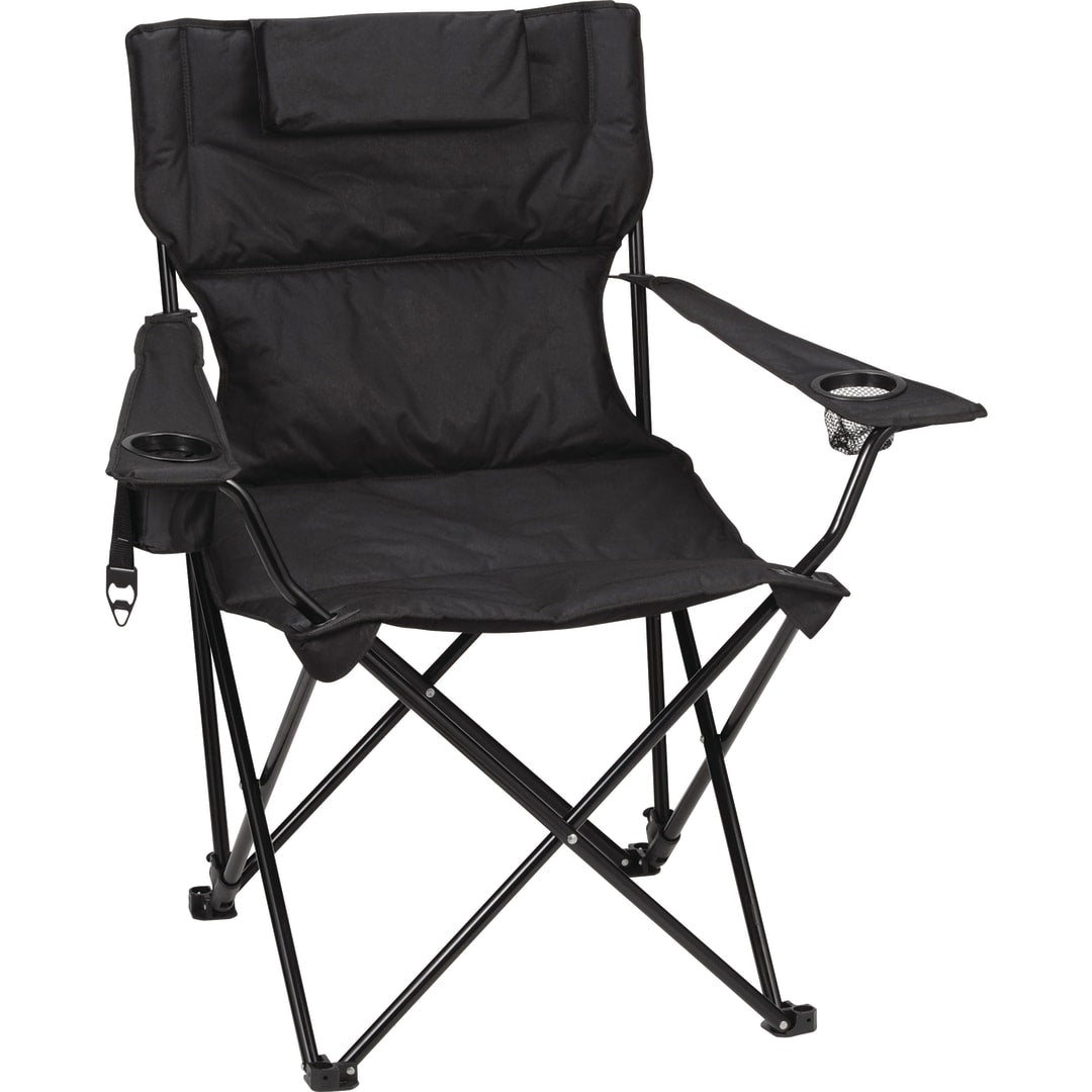 Black Premium Padded Reclining Chair (400lb Capacity) plain