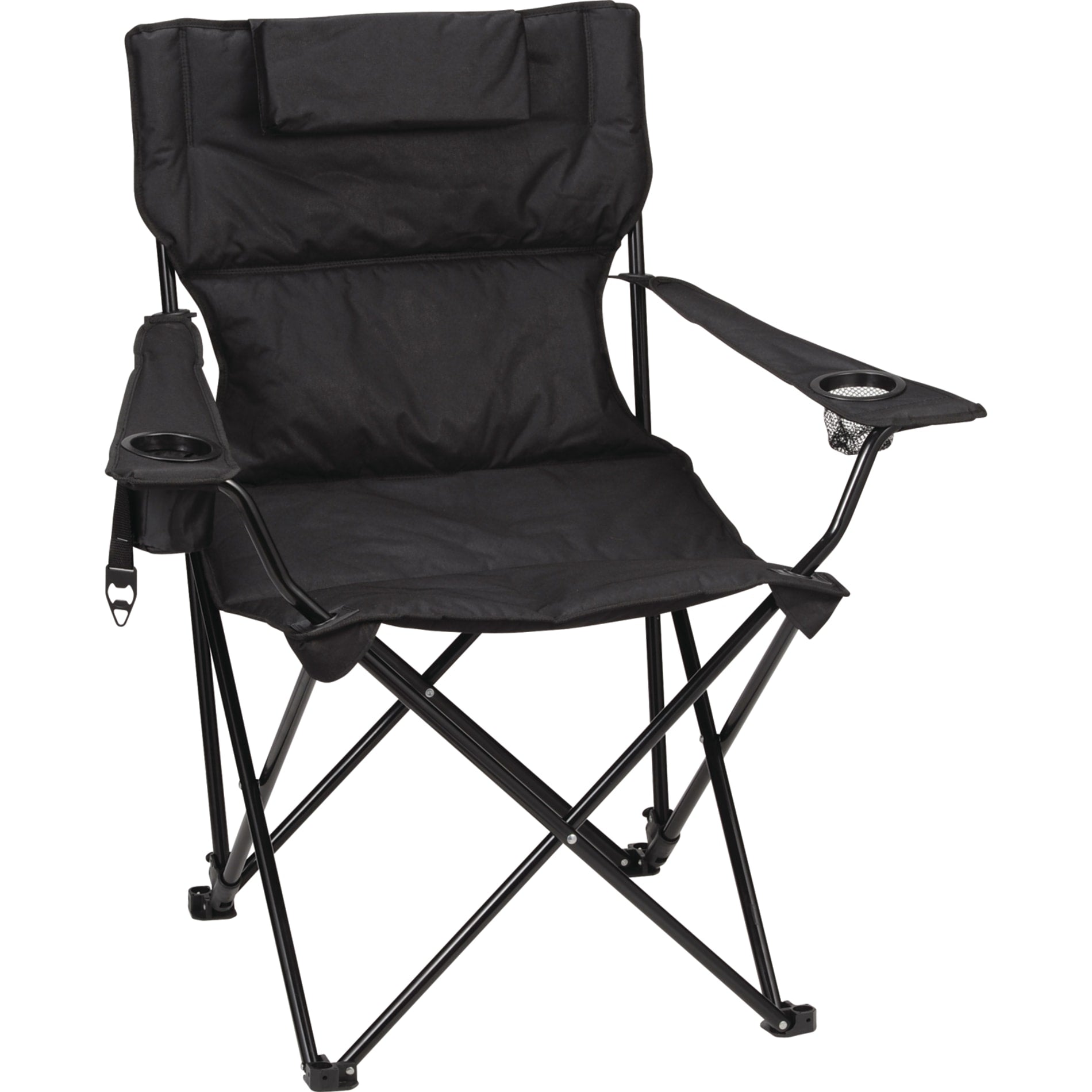 Black Premium Padded Reclining Chair (400lb Capacity) plain