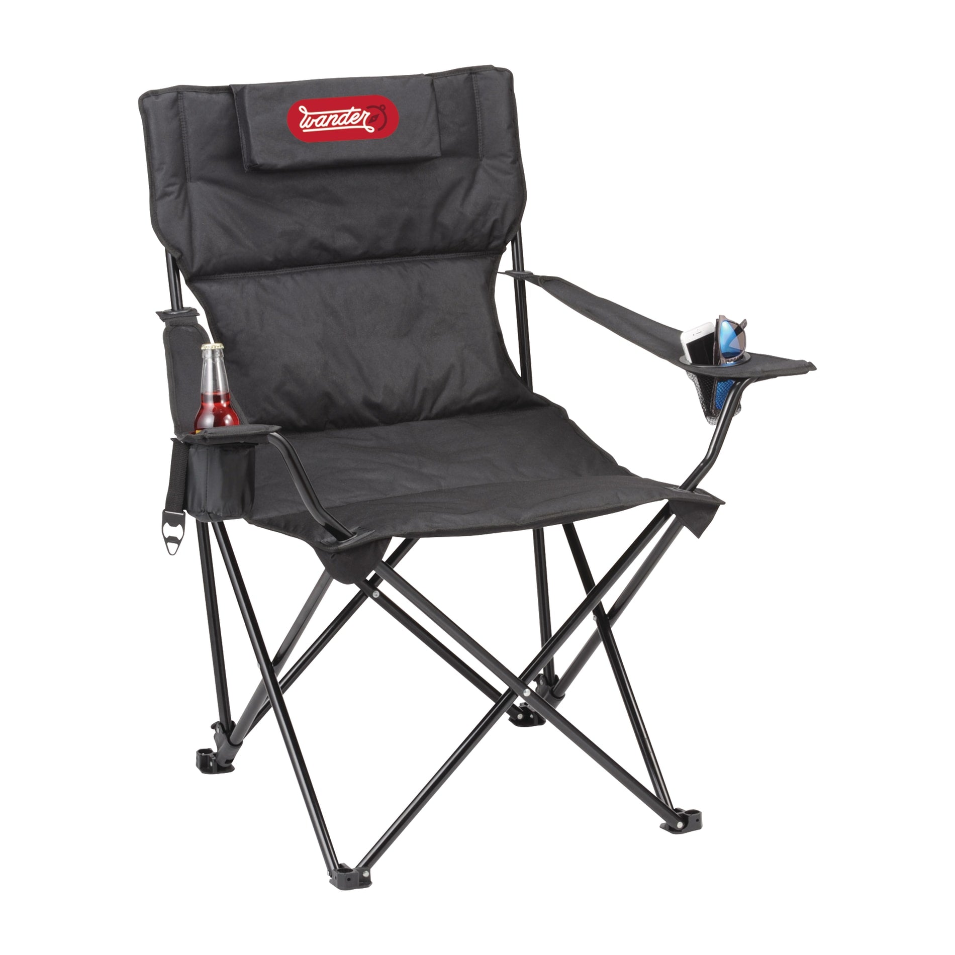 Black Premium Padded Reclining Chair (400lb Capacity)
