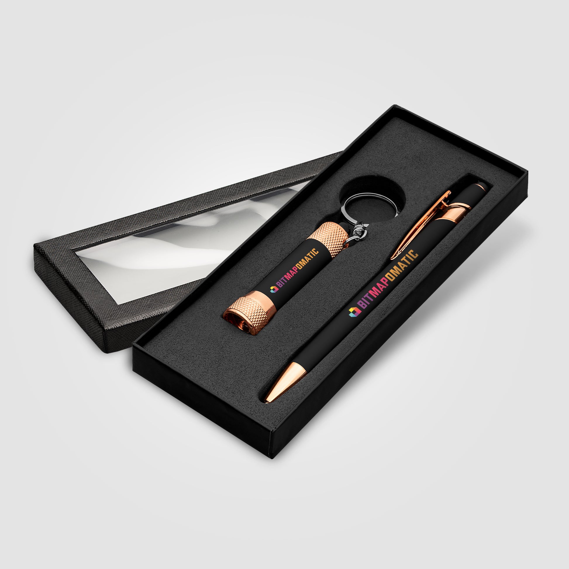 Black (Product 1 Color) Ellipse & Chroma Softy Rose Gold Classic Window Gift Set