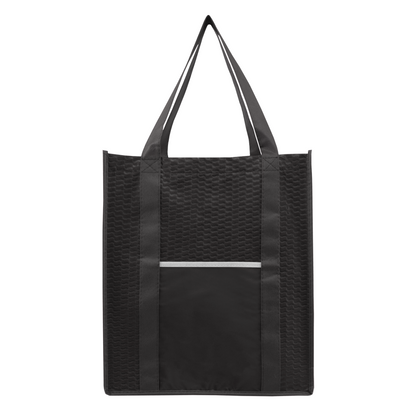 Black (Product) North Park Deluxe - Non-Woven Shopping Tote Bag plain