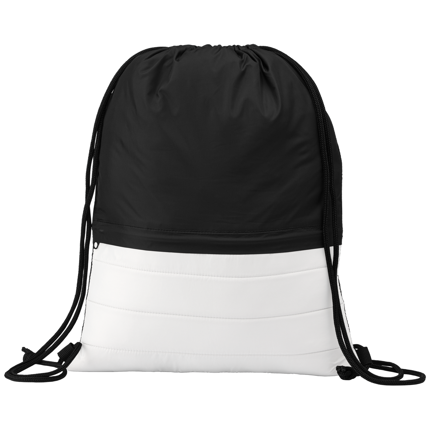 Black (Product) SportStyle RPET Nylon Drawstring Bag plain
