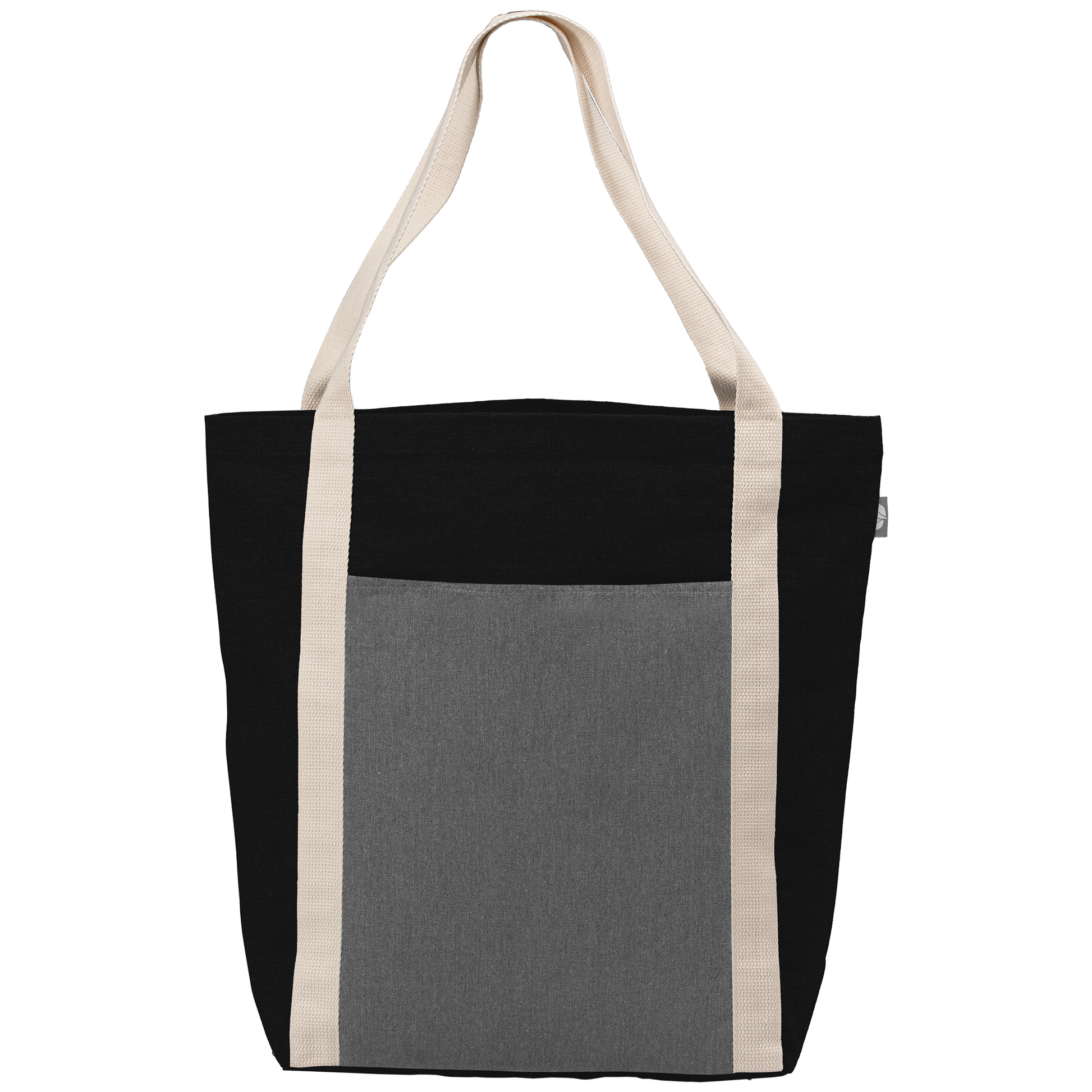 Black (Product) Spun - Recycled Cotton Blend Tote Bag plain