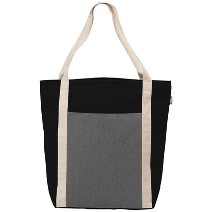 Black (Product) Spun - Recycled Cotton Blend Tote Bag plain