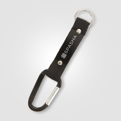 Black (Product) Strap Happy Carabiner Keychain