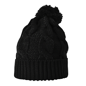 BLACK Richardson Chunk Twist Knit Beanie with Cuff