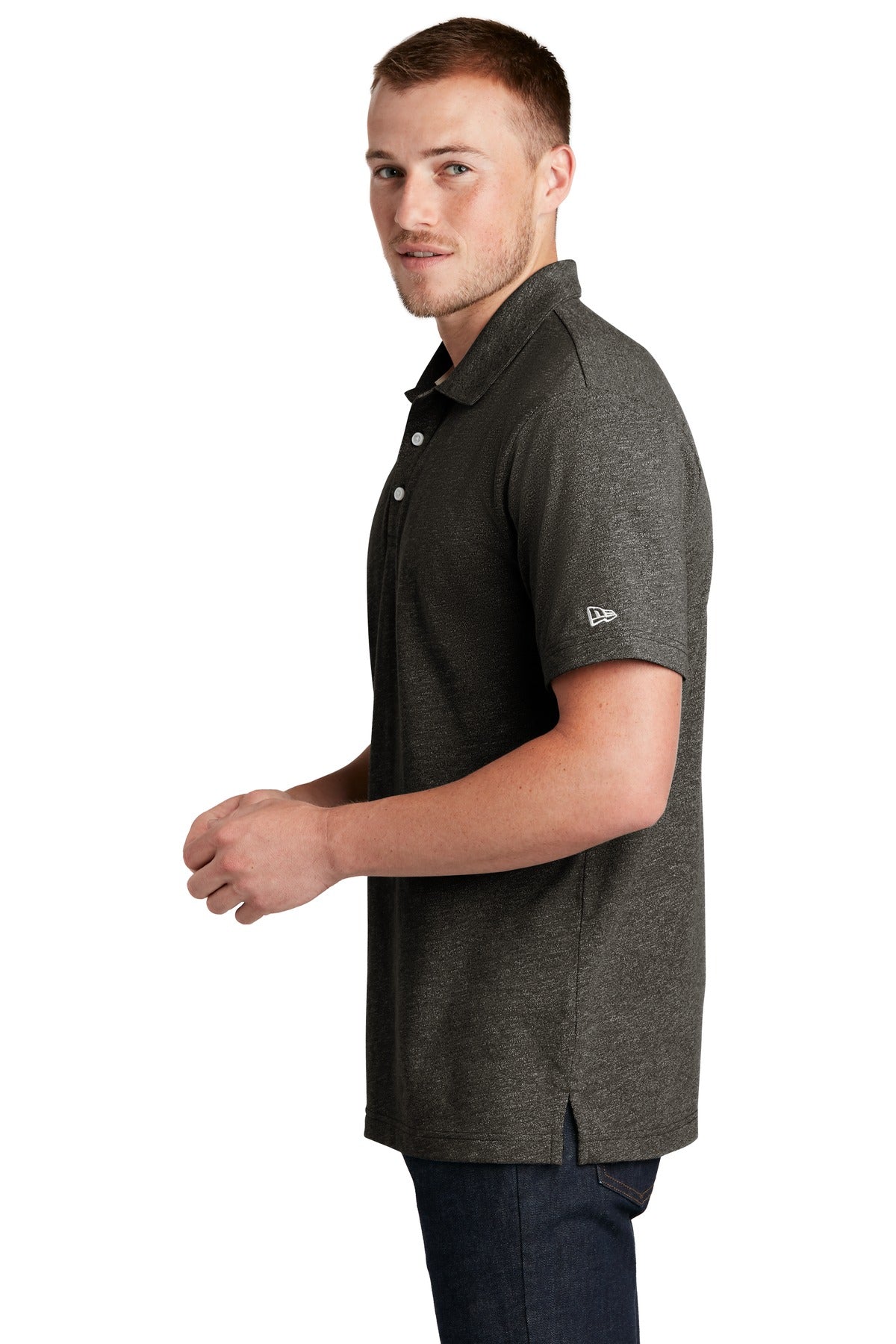 Black Twist New Era Slub Twist Polo NEA301