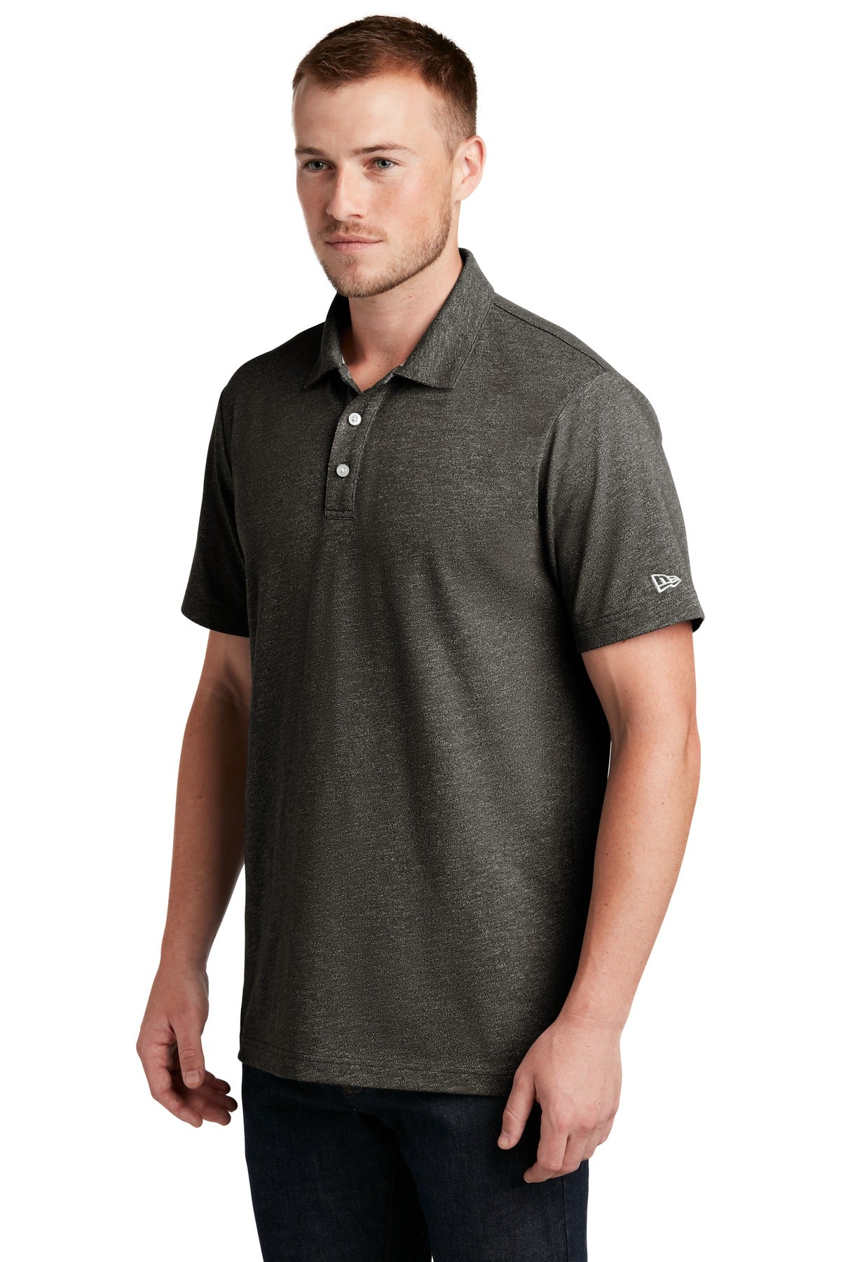 Black Twist New Era Slub Twist Polo NEA301