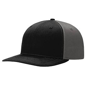 BLACK/CHARCOAL Richardson Twill Back Trucker Cap