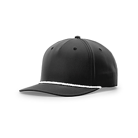 BLACK/WHITE Richardson Performance with Rope Cap