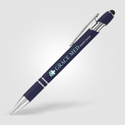 Blue (Barrel) Ellipse Softy Gel Pen w/Stylus