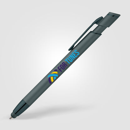 Blue (Barrel) Pacific Softy Monochrome Metallic Pen w/ Stylus