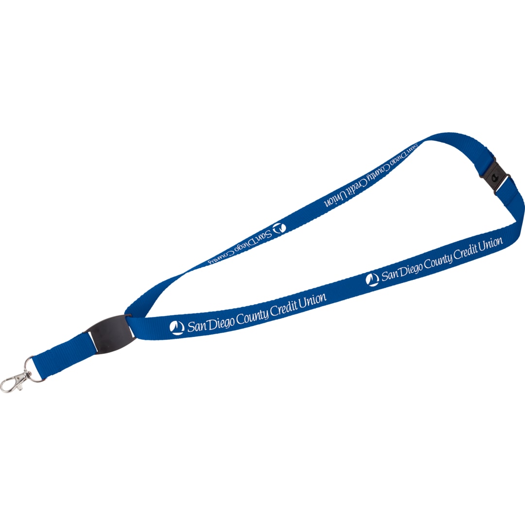 Blue Flat Panel Lanyard