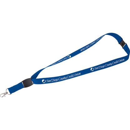 Blue Flat Panel Lanyard
