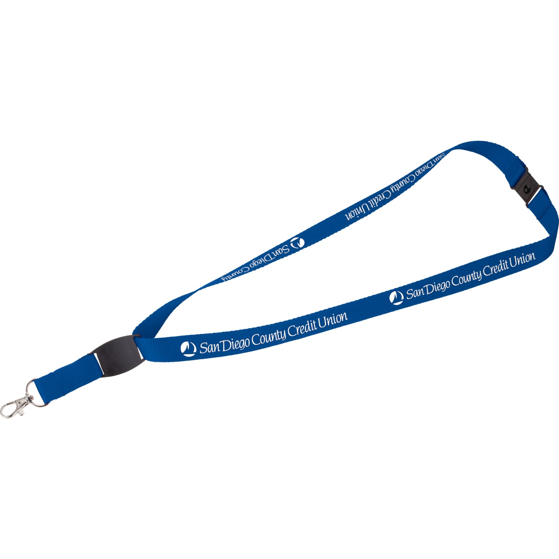 Blue Flat Panel Lanyard