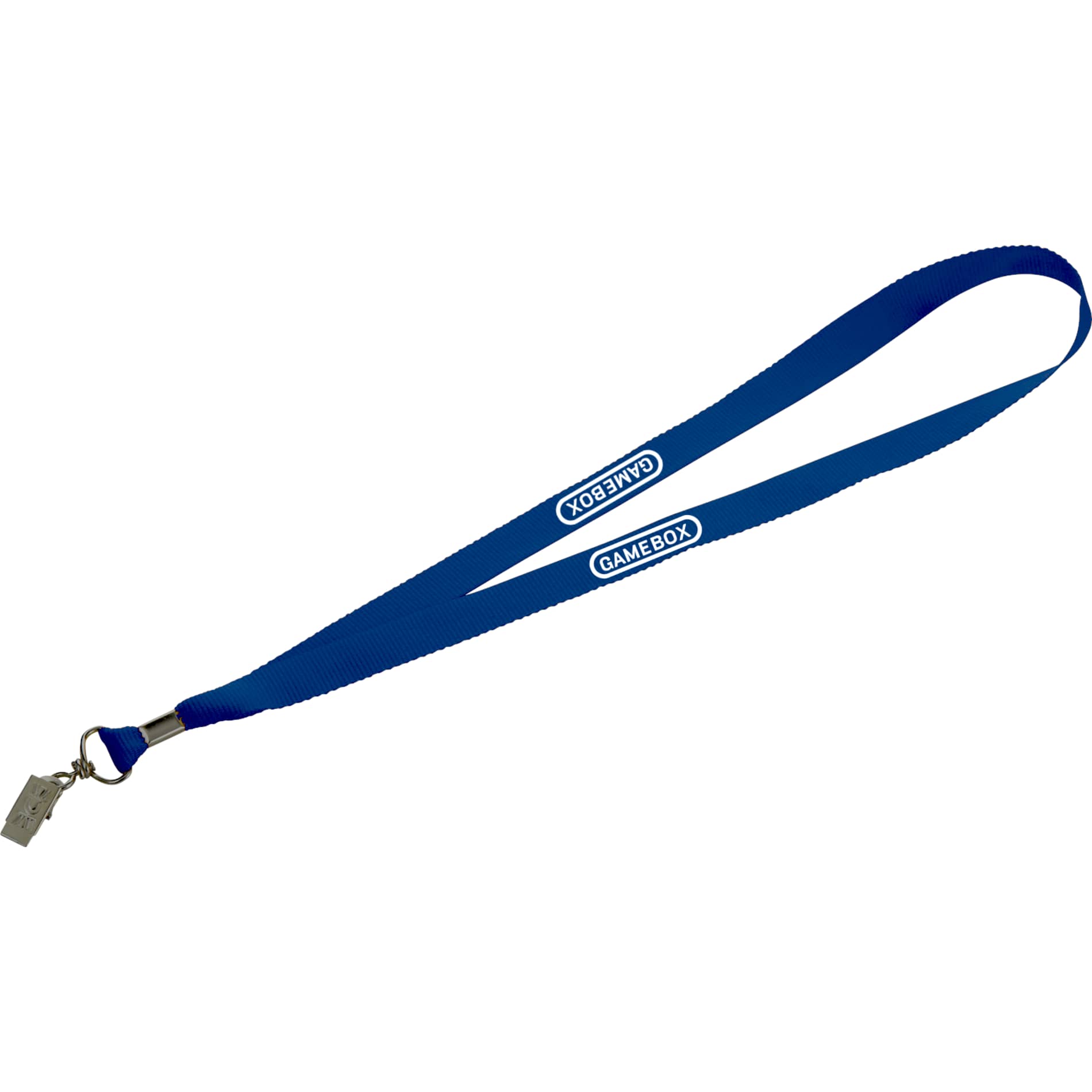 Blue Lanyard with Bulldog Clip
