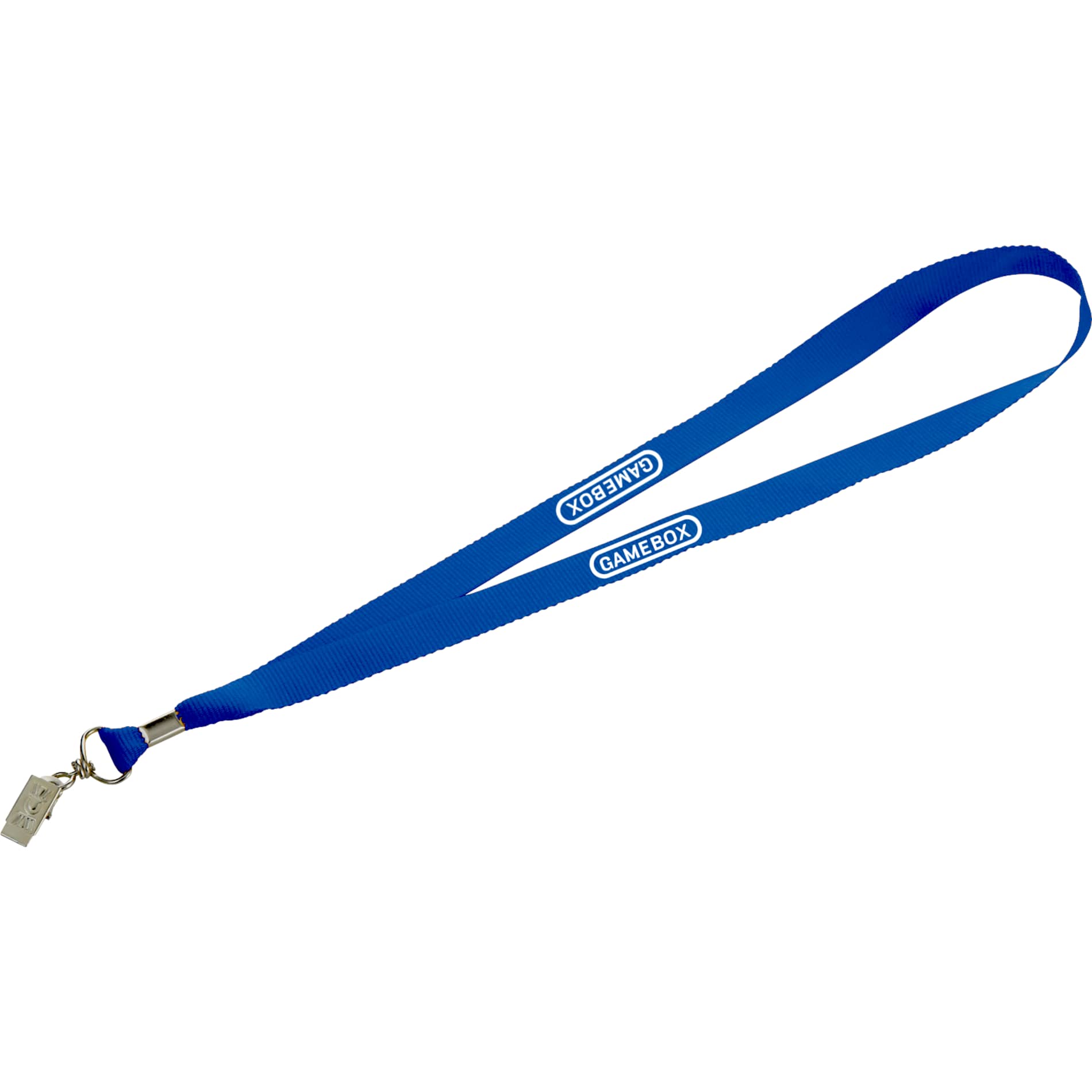 Blue Lanyard with Bulldog Clip