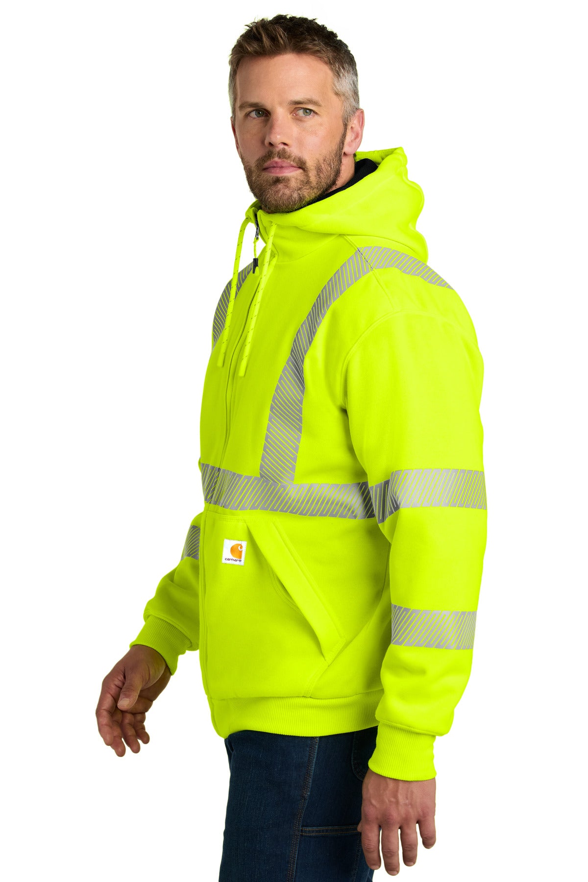 BriteLime Carhartt ANSI 107 Class 3 Lined Full-Zip Sweatshirt CT104988