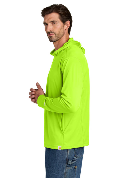 BriteLime Carhartt Force Sun Defender Long Sleeve Hooded T-Shirt CT106923