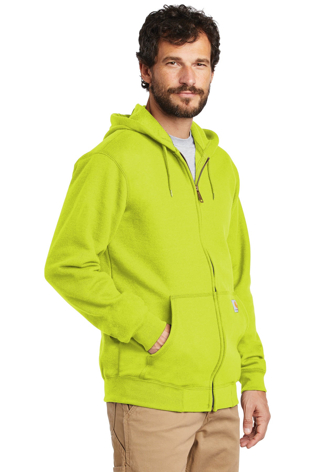 BriteLime Carhartt Midweight Hooded Zip-Front Sweatshirt. CTK122