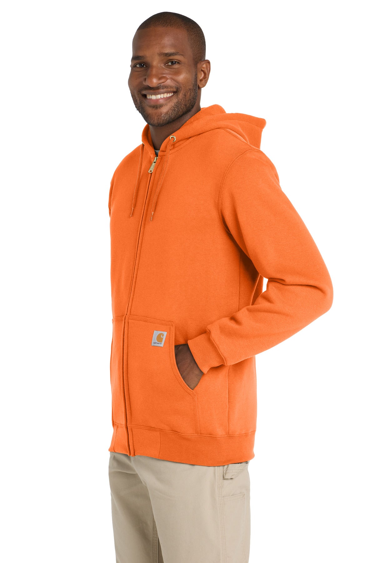 BriteOrng Carhartt Midweight Hooded Zip-Front Sweatshirt. CTK122