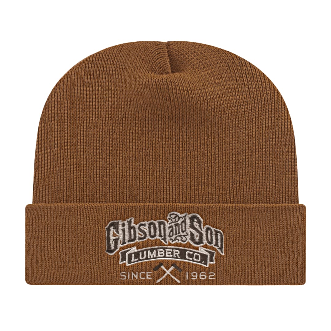 Brown Cap America Knit Cap with Cuff