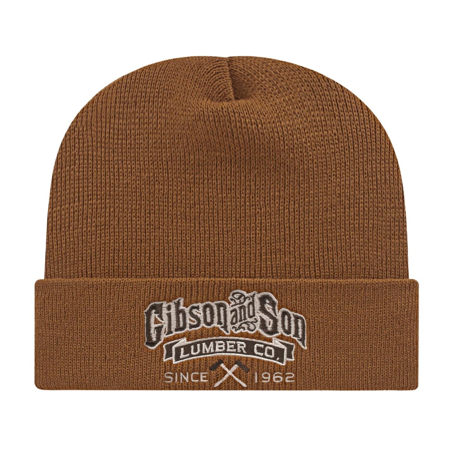 Brown Cap America Knit Cap with Cuff