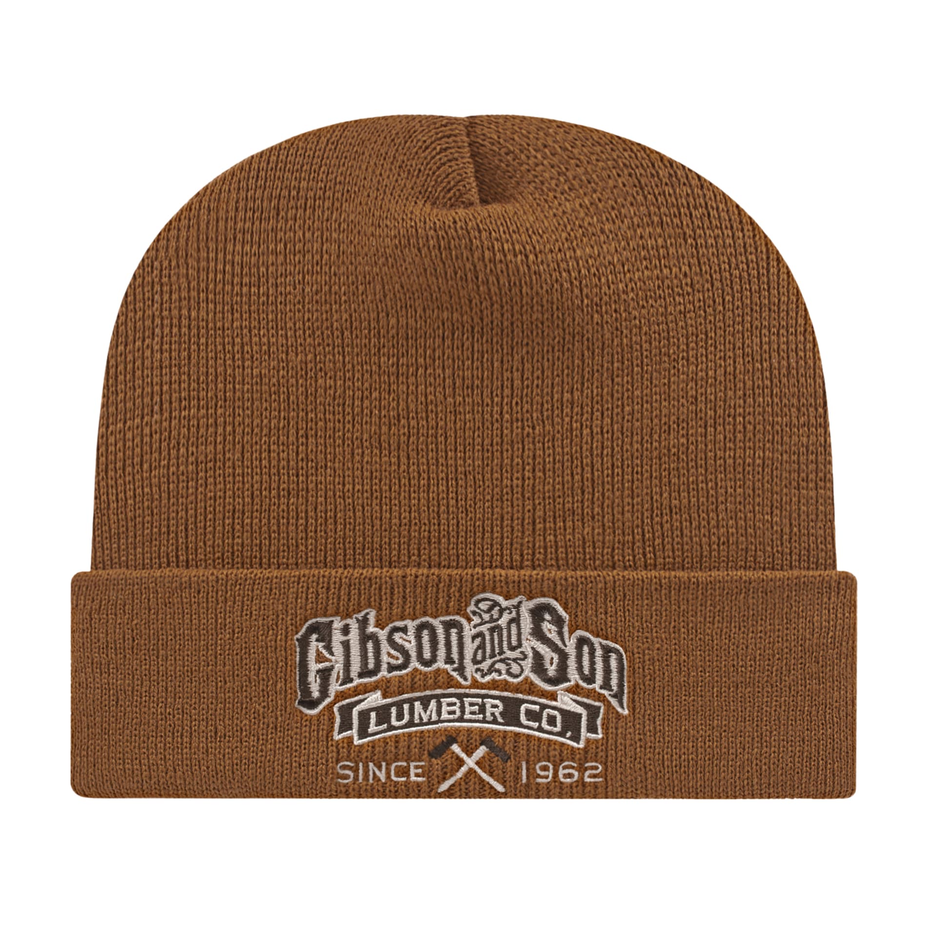 Brown Cap America Knit Cap with Cuff