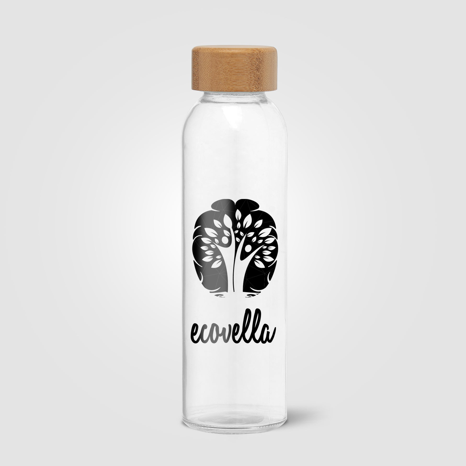 Brown (Lid) Alpine - 17 oz. Glass Bottle with Bamboo Lid