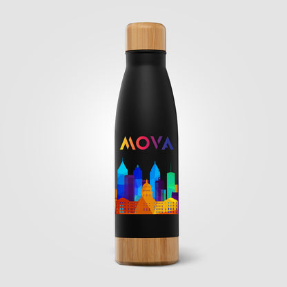 Brown (Lid) Ibiza Bamboo - 21 oz. Double-Wall Stainless Bottle