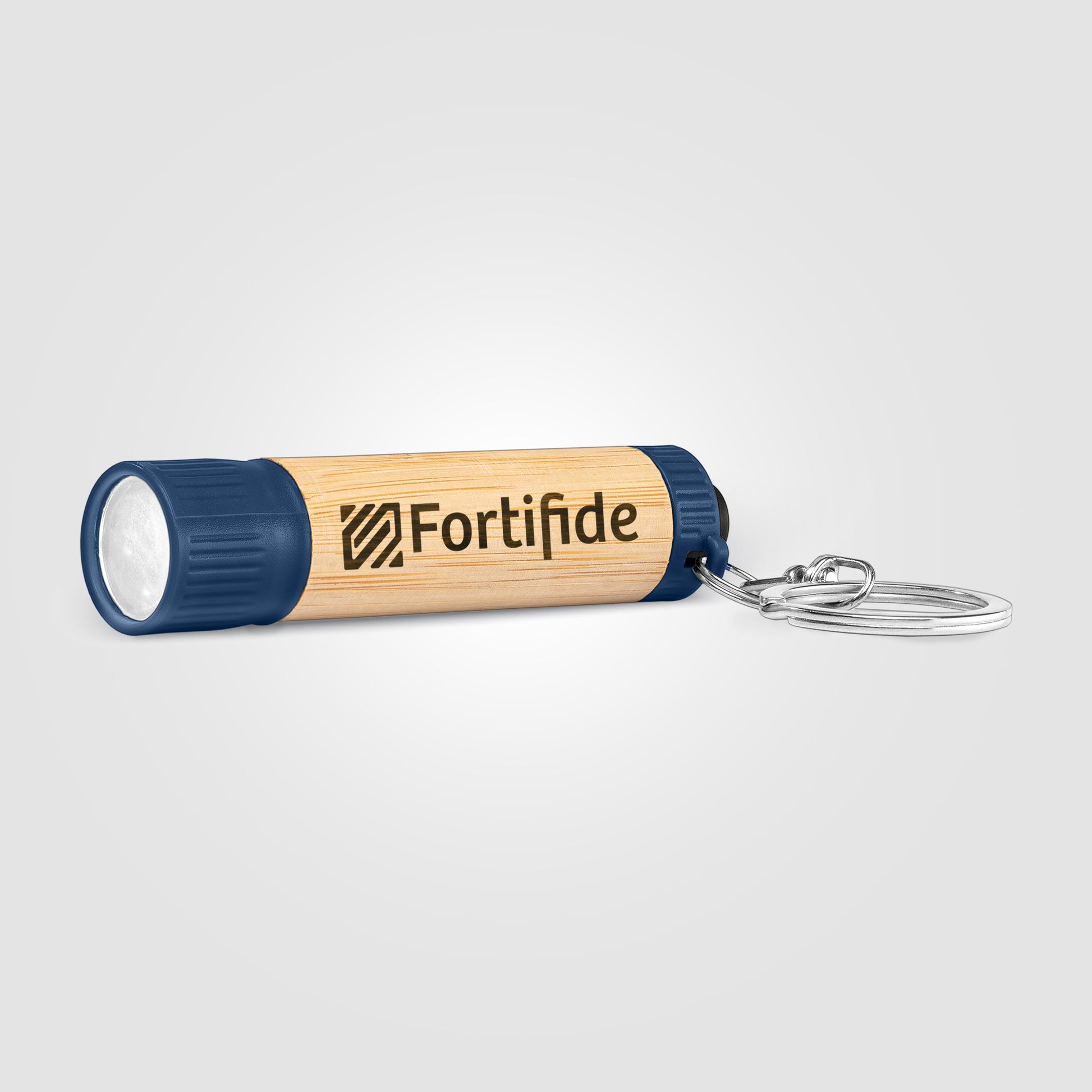 Brown (Product) Bamboo LED Flashlight with Keyring