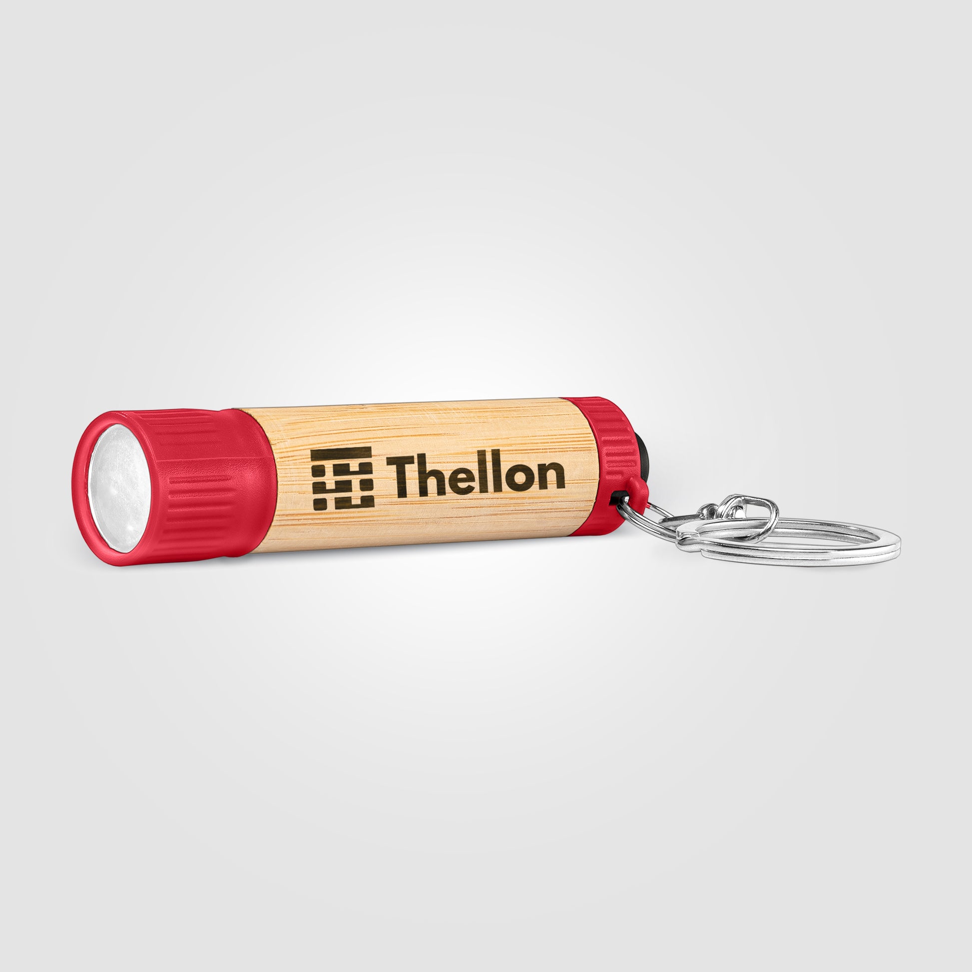 Brown (Product) Bamboo LED Flashlight with Keyring