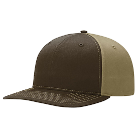 BROWN/KHAKI Richardson Twill Back Trucker Cap
