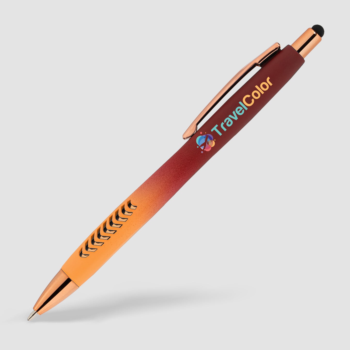Burgundy (Barrel) Avalon Ombre Softy Rose Gold Pen w/ Stylus