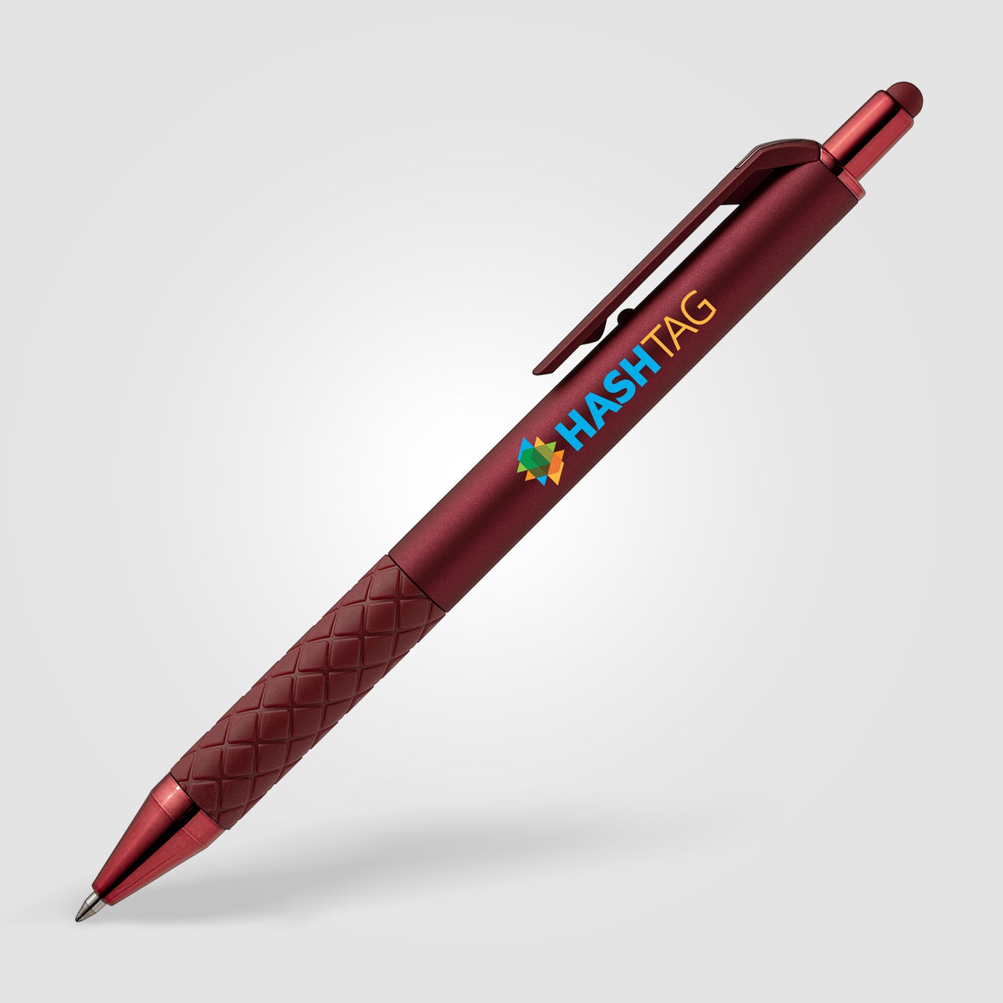 Burgundy (Barrel) Islander Gel Retractable Softy Monochrome Stylus Pen
